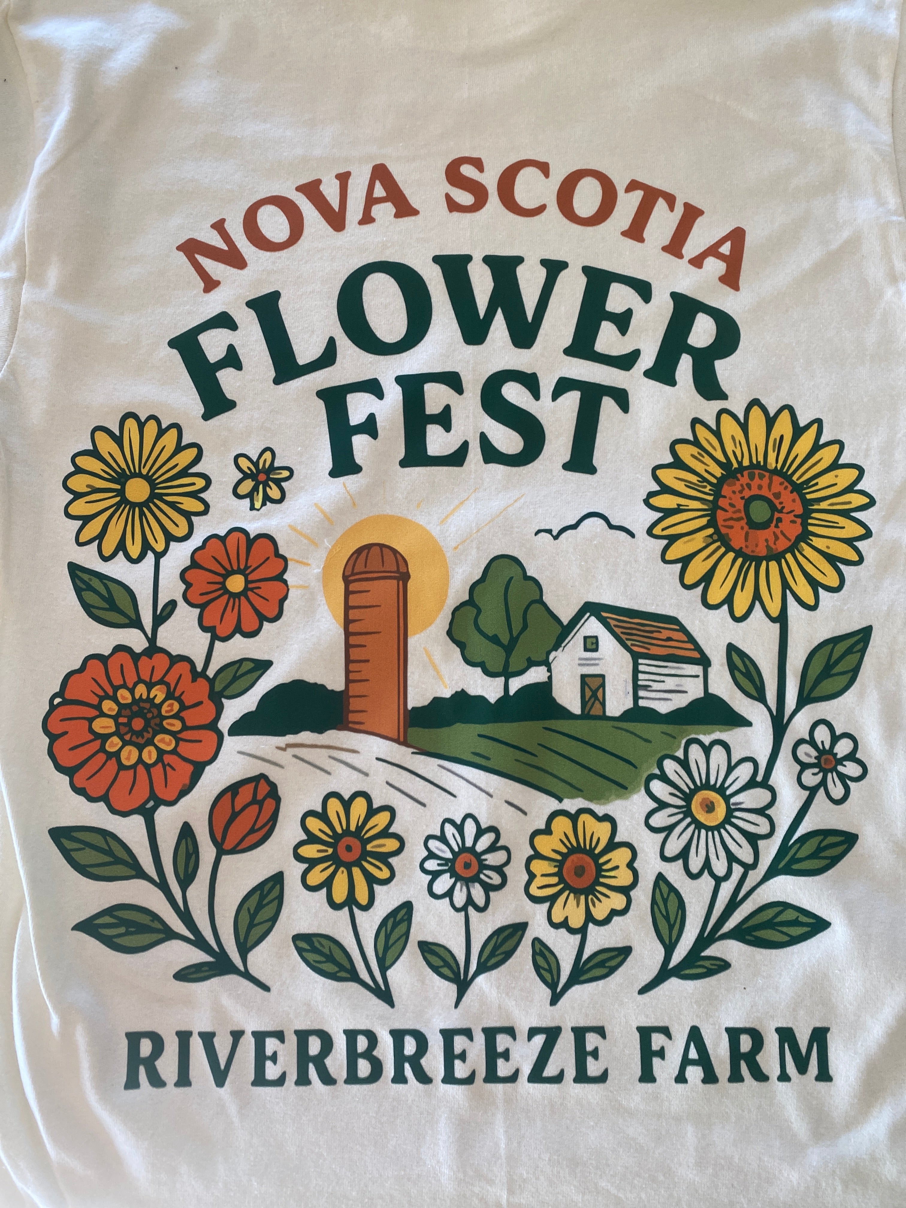 någonstans Flowers T-shIrt NS flower fest t-shirts – RiverBreeze Farm Ltd.